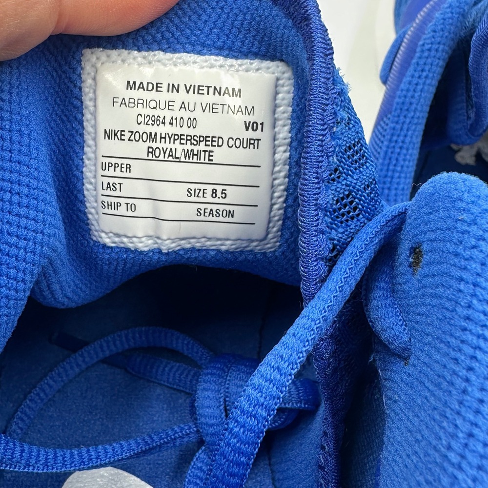 Nike HyperSpeed Court CI2964-410 Sneakers Men 8.5 Game Royal Volleyball Shoe NIB - Picture 10 of 13